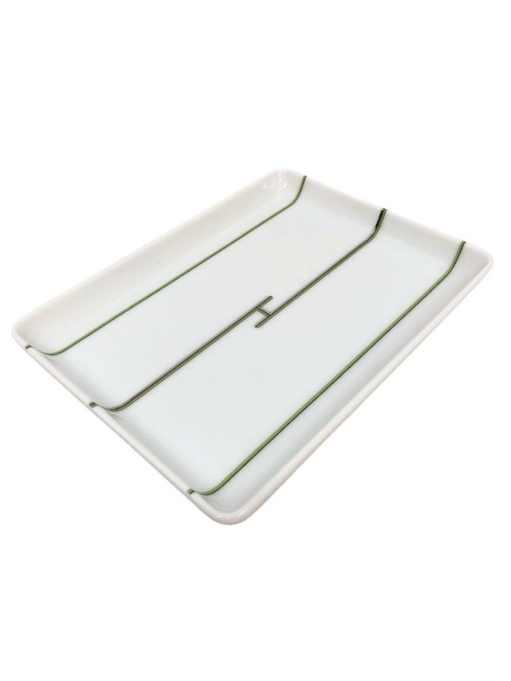 Hermes Rhythm Rythme Square Plate Green Single Tableware